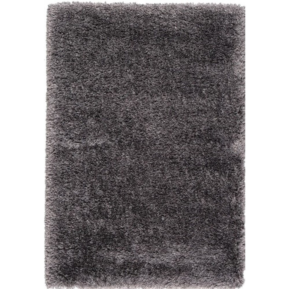 Ryedale Heather Plain Shaggy Wool Rug in Grey